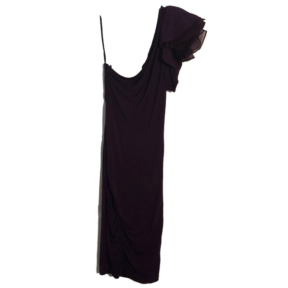 ❌SOLD❌✨HP✨Bebe purple one shoulder dress size xs - Picture 1 of 8